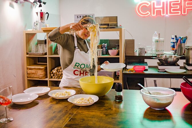 2-in-1 Pasta and Tiramisu Cooking Masterclass in Rome - Sitting down to eat what you made