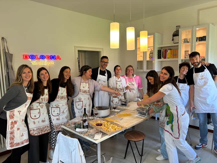 Bologna: 3 Pastas, Tiramisu and Unlimited Wine Tasting - Making tortelloni, tagliatelle, and maccheroni