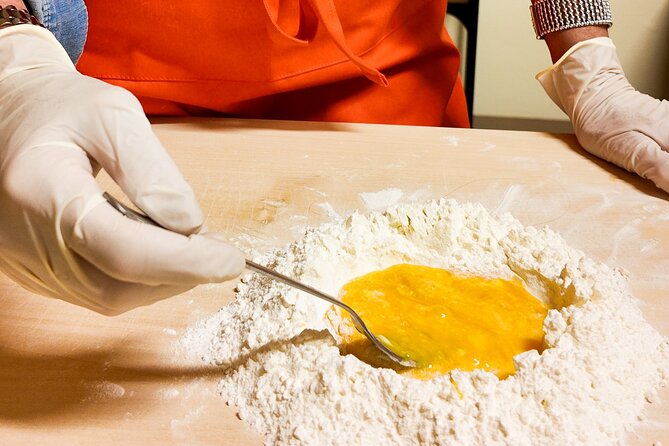 Bologna Local Pasta Cooking Class, Ragu, Spritz, Wine & Gelato - Turning two basic ingredients into tagliatelle