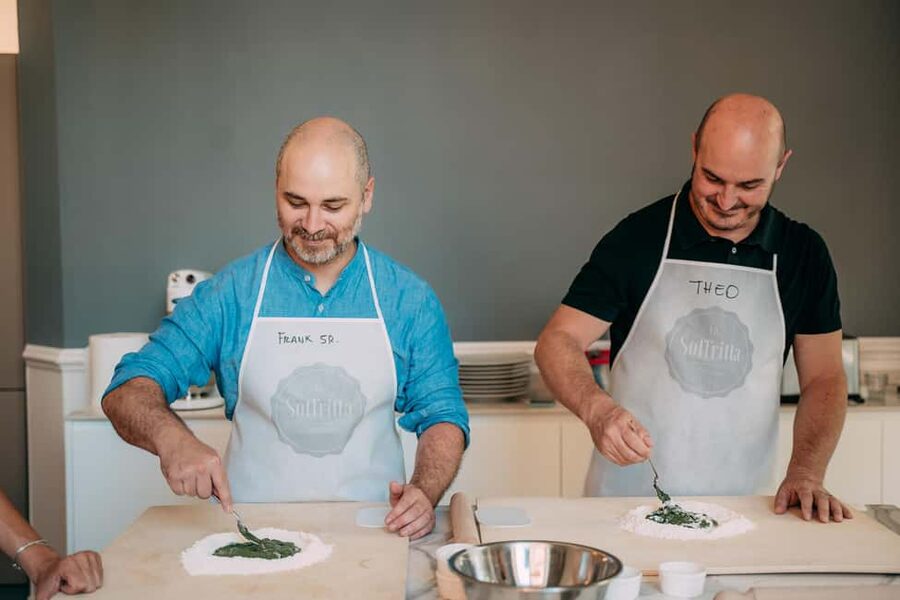 Bologna: Original Lasagna & Gelato Class at a Cooking School - Rolling spinach pasta by hand