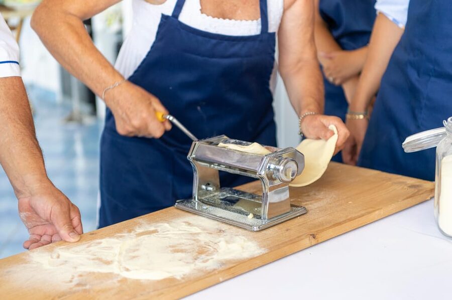 Cooking class: How to make Ravioli, Tagliatelle & Tiramisù! - Lunch with Positano and Capri Faraglioni views