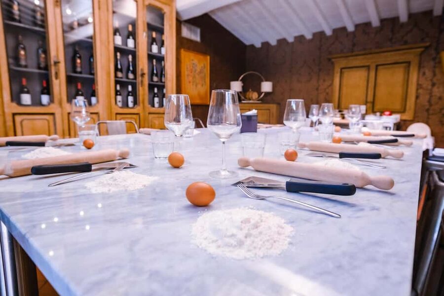 Cooking Class with Carbonara, Pesto Making, Lasagna, Cannoli - Starting at SantAmbrogio Market in Florence