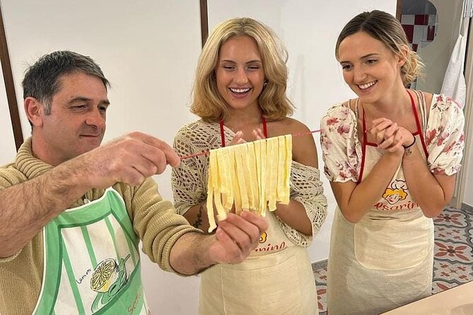 Cooking class with Pasta, mozzarella and Tiramisu with wine - Booking, timing, and cancellation details