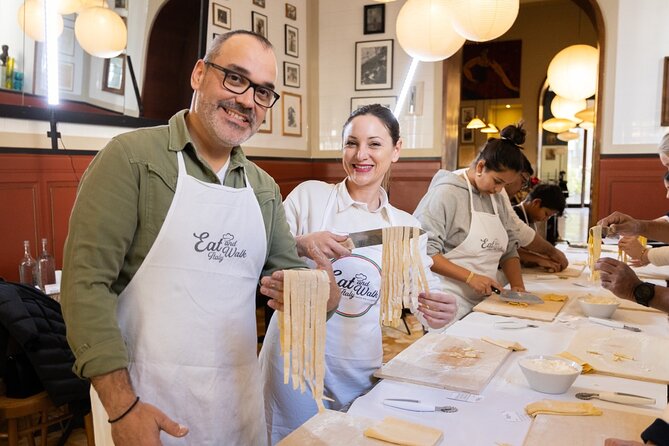 Enjoy Spritz and Pasta Making in Piazza Navona - Turning flour and eggs into fettuccine