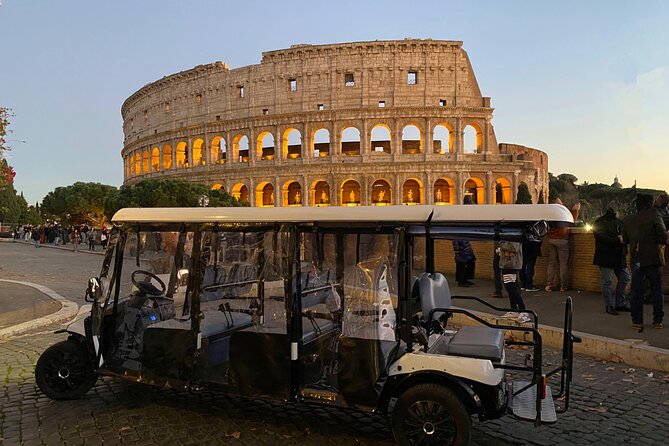 Exclusive Rome - GolfCart Night Tour with Pasta or Pizza & Gelato - Key points to know before booking