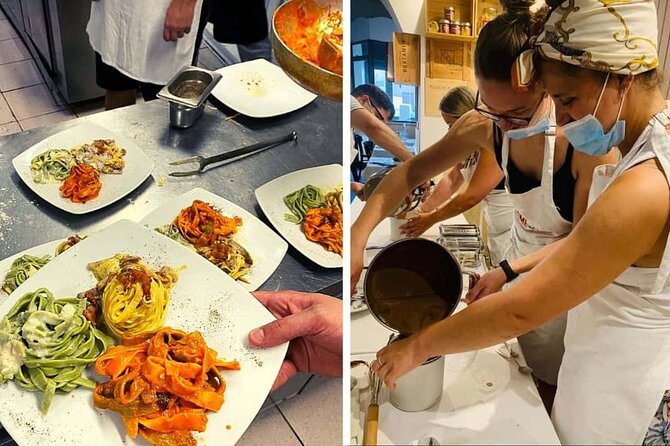 Fettuccine Ravioli and Tiramisu Cooking Class in Rome - Rolling and cutting fresh fettuccine