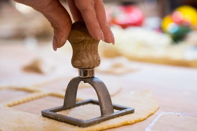 Florence: Pasta Cooking Class with Tiramisu & Gift Apron - Shaping spinach and ricotta ravioli
