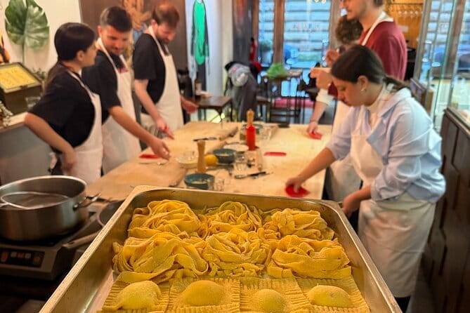 Florence: Pasta Cooking Class with Tiramisu & Gift Apron - Wine, conversation, and the shared meal