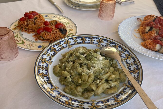 Fresh local pasta lesson in the garden - The meal, drinks, and what comes home with you