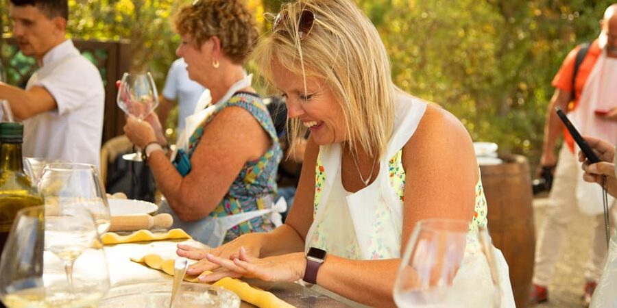 From Livorno: Authentic italian Pasta Cooking Class - Arriving at Tenuta Torciano Winery