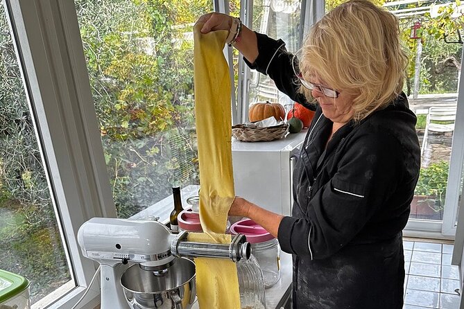 From Rome: Pasta Fresca Cooking Class in a Farmhouse with a Local - Homemade wine, olive oil, and music from Bruno