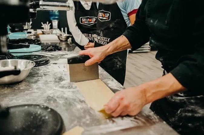 Handmade Fresh Pasta from Scratch in NYC - The sauce bar shows why shape matters
