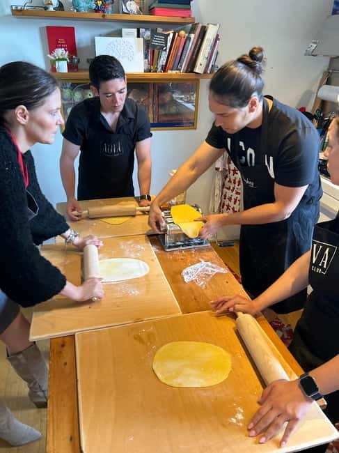Handmade Pasta & Tiramisu Cooking Class + Stunning Lake View - Eating on the terrace above the lake