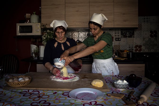 Homemade fresh pasta cooking class - Folding culurgiones takes patience