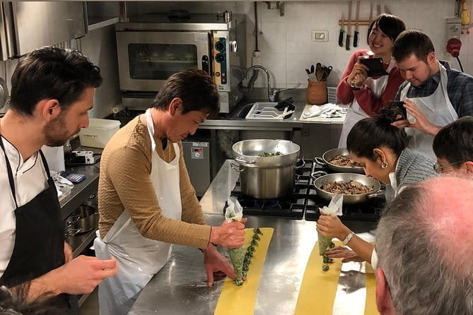 Italian Homemade Pasta Lesson In Florence - Entering the professional kitchen at InTavola