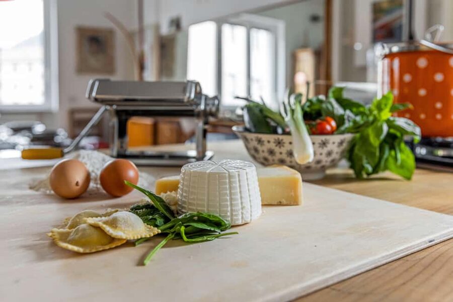 Lake Como: Ravioli Cooking Class with Wine - Mixing and kneading the pasta dough