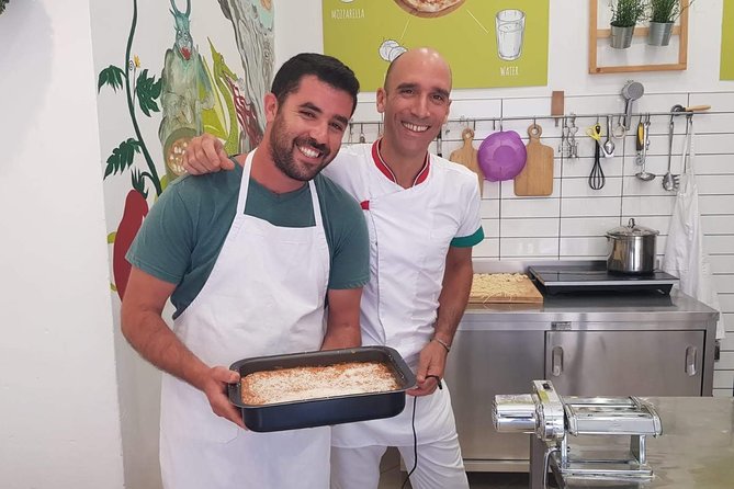 Lasagne Bolognese cooking and eating with Francesco - Layering the lasagne before lunch