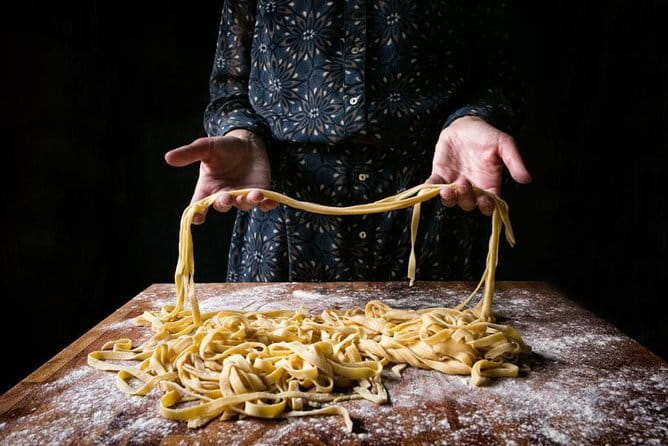 Learn How to Make Traditional Tuscan Tagliatelle in Florence - Making tagliatelle by hand