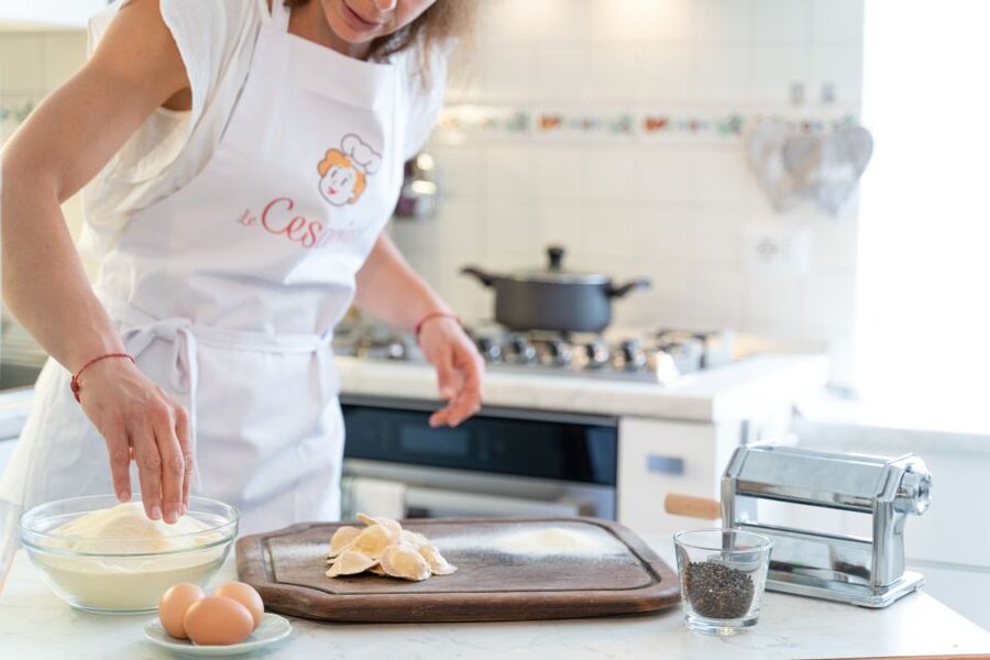 Lecce: Pasta & Tiramisu Cooking Class at a Local's Home - Sitting down to eat what you made