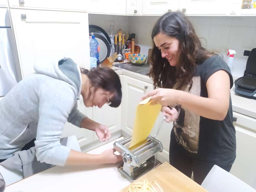 Milazzo: Sicilian Pasta Making Class with Dinner - Sitting down to eat what you made