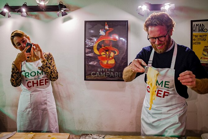 Pasta and Tiramisu Cooking Class Near the Colosseum - Making fettuccine from scratch