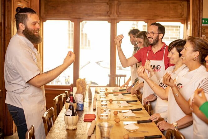 Pasta and Tiramisu Cooking Class with optional Local Market Tour - Kneading pasta with eggs and flour