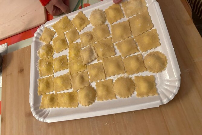 Pasta and Tiramisu join our cooking class - Sitting down to eat what you made
