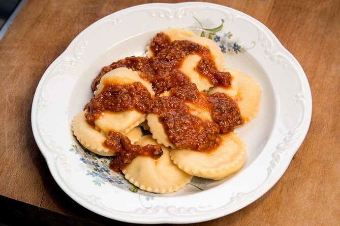 Pasta And Wine Class Make Ravioli in Lake Como - Preparing the ravioli filling