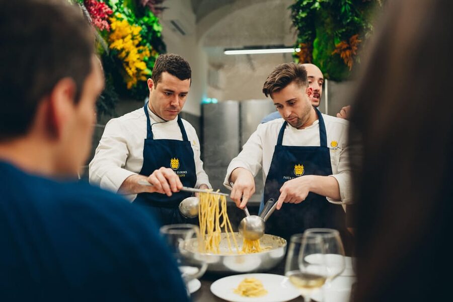 Pasta Class Florence | The art of pasta + Chianti wine tour - Eating the pasta you make