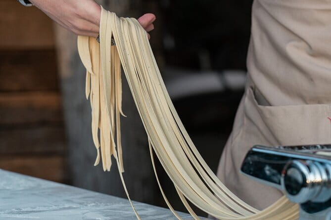 Pasta class - Entering the old tower house kitchen