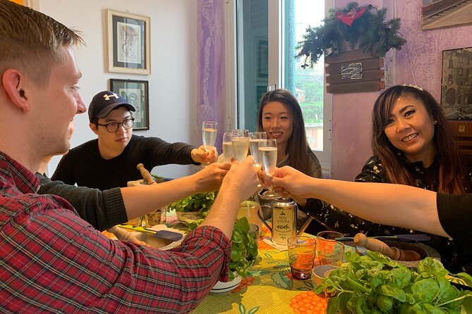 Pasta, Pesto and Tiramisu class Riomaggiore, Cinque Terre - Meeting Luca and beginning with a toast