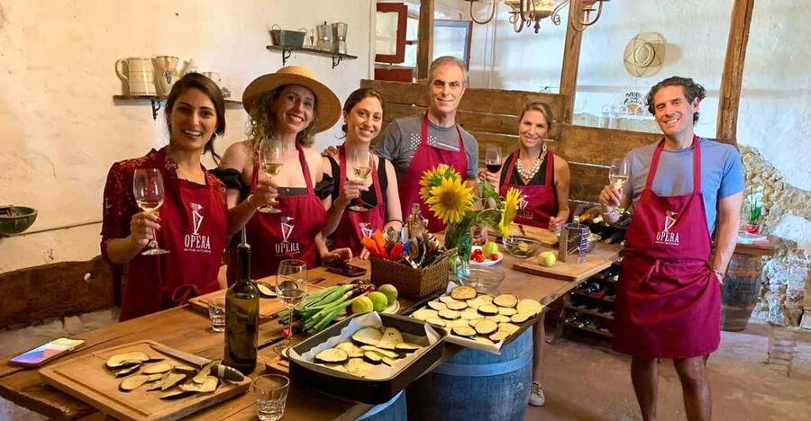 Pick Vegetables at the farm & Cook pasta - Pasta, family recipes, and your own finished meal