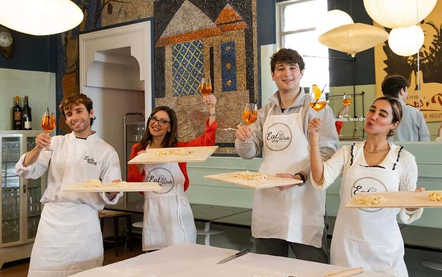 Rome: Enjoy Spritz and Pasta Making in Piazza Navona - Making Fettuccine and Maltagliati by hand