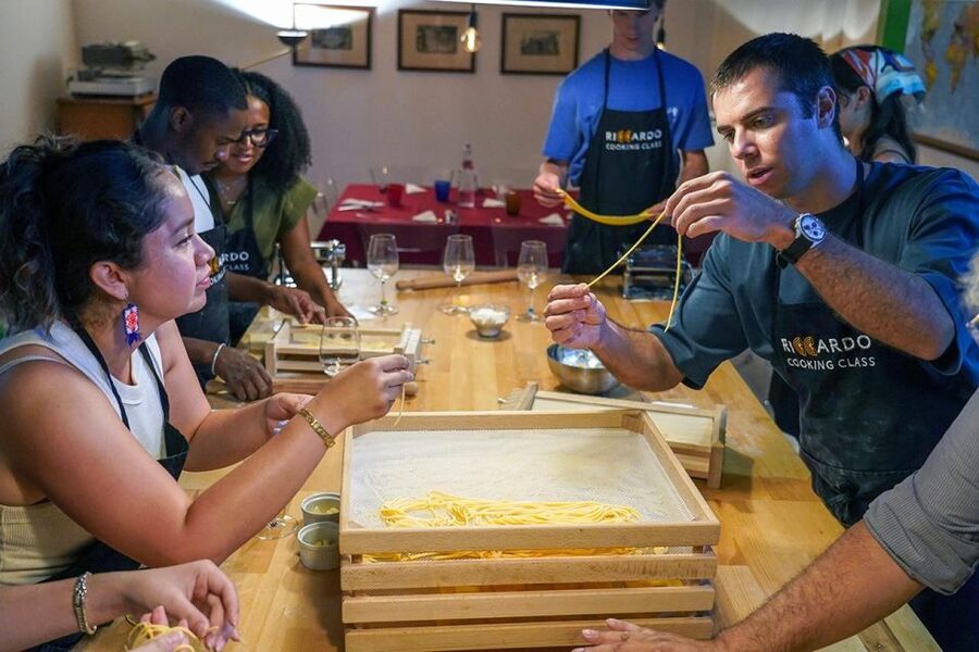 Rome: Fresh Pasta-Making Class with Italian Chef and Wine - Rolling dough and shaping several kinds of pasta