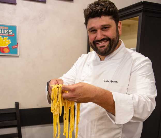 Rome: Handmade Pasta Cooking Class with Professional Chef - Meeting Chef Delio and getting started
