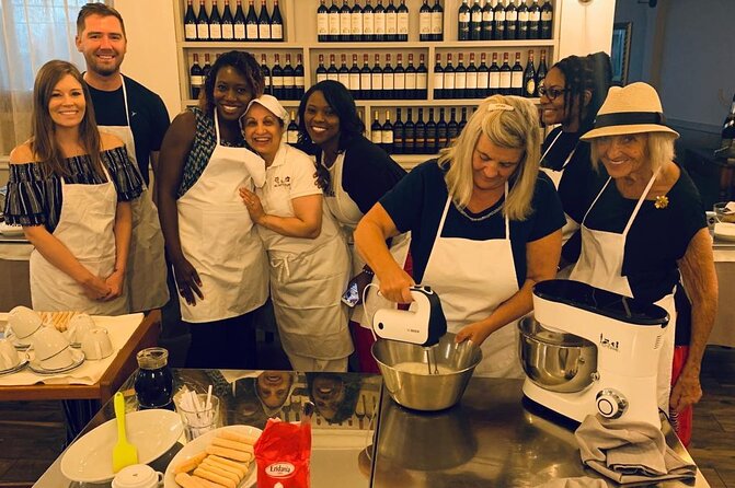 Rome Pasta and Tiramisu Class: Ravioli, Fettuccine & Fine Wine 5<em> – Key points at a glance’ /></p>
<ul>
<li><strong>Three Roman staples in one sitting:</strong> Make fettuccine, ricotta and spinach ravioli, and tiramisu from scratch.</li>
<li><strong>Wine is part of the experience:</strong> Prosecco, fine DOCG wine, soft drinks, and water are served while you cook.</li>
<li><strong>A social small-group format:</strong> The maximum group size is 12, with some sessions running with only six or ten people.</li>
<li><strong>Local instructors shape the mood:</strong> Teachers such as Alessia, Sara, Fiore, Claudio, Alice, Carlo, and Simon have been praised for patience, humor, and individual help.</li>
<li><strong>A meal follows the lesson:</strong> Your pasta is cooked and served with tomato sauce, butter and sage, followed by tiramisu, coffee, and limoncello.</li>
<li><strong>Good value at $40.09:</strong> You receive instruction, food, drinks, recipes, and a three-hour social activity in one price.</li>
</ul>
<h2>What you actually make in three hours</h2>
<p> – What you actually make in three hours’ /></p>
<p><p>The class focuses on three dishes that give you a good introduction to Italian home cooking. First comes fresh fettuccine, followed by ravioli filled with ricotta and spinach. Dessert is classic tiramisu.</p>
</p>
<p><p>You should expect hands-on work with the pasta dough and shaping. Several instructors are praised for showing each step at a manageable pace, then helping individual people at the table. That matters if you are traveling with children, have never made pasta, or simply need a second look at how to seal ravioli without losing the filling.</p>
</p>
<p><p>The tiramisu adds a nice change of pace. Pasta making requires work with dough and flour, while tiramisu gives you a softer, sweeter task. It also helps keep the class interesting for family groups, since children can take part without handling hot pans.</p>
</p>
<p><p>The finished menu is:</p>
</p>
<ul>
<li>Fettuccine with tomato sauce</li>
<li>Ricotta and spinach ravioli with butter and sage</li>
<li>Tiramisu</li>
<li>Prosecco, DOCG wine, soft drinks, and water</li>
<li>Italian coffee and limoncello at the end</li>
</ul>
<p><p>The class description presents the food as lunch, but the time of day depends on the slot you choose. Three time options make it easier to fit around Vatican sightseeing or another Rome plan.</p>
</p>
<div class="twil" style="margin: 20px 0; padding: 15px 0;"><p>More Pasta Classes with Wine in Rome</p><ul style="margin: 10px 0; padding-left: 0; list-style: none;"><li style="margin: 0 0 12px 0; padding: 0 0 12px 0; border-bottom: 1px solid #DDEAEA; line-height: 1.4;"><a href="https://pastaclasstrips.com/rome-pasta-tiramisu-class-with-fine-wine-by-the-vatican/">Rome: Pasta & Tiramisu Class with Fine Wine by the Vatican</a><br><span style="font-size: 0.82em; color: #3C6467;"><span style="color: #FFC300;">★</span> 4.9 &nbsp;&middot;&nbsp; 4,852 reviews</span></li><li style="margin: 0 0 12px 0; padding: 0 0 12px 0; border-bottom: 1px solid #DDEAEA; line-height: 1.4;"><a href="https://pastaclasstrips.com/rome-pasta-making-class-with-wine-limoncello-and-dessert/">Rome: Pasta Making Class with Wine, Limoncello, and Dessert</a><br><span style="font-size: 0.82em; color: #3C6467;"><span style="color: #FFC300;">★</span> 4.9 &nbsp;&middot;&nbsp; 3,177 reviews</span></li><li style="margin: 0; padding: 0; border-bottom: none; line-height: 1.4;"><a href="https://pastaclasstrips.com/rome-cooking-class-make-pasta-and-3-spritz-cocktails/">Rome Cooking Class: Make Pasta and 3 Spritz Cocktails</a><br><span style="font-size: 0.82em; color: #3C6467;"><span style="color: #FFC300;">★</span> 5.0 &nbsp;&middot;&nbsp; 2,937 reviews</span></li></ul></div><h2>A closer look at the pasta lesson</h2>
<p><img width="671" height="446" decoding="async" src=