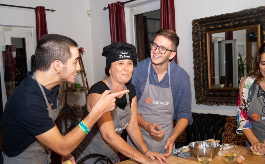Rome: Pasta and Tiramisu Shared Cooking Class with Wine - Rolling fettuccine and shaping ravioli