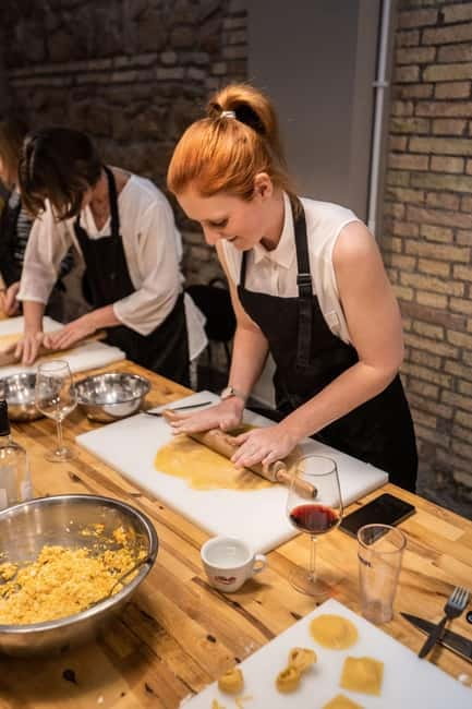 Rome: Pasta Cooking Class with Wine, Coffee, and Limoncello - Making tagliatelle, fettuccine, and ravioli