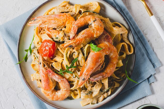 Seafood & Handmade Pasta Class in Central Philadelphia (4-Course) - Bruschetta starts the four-course menu