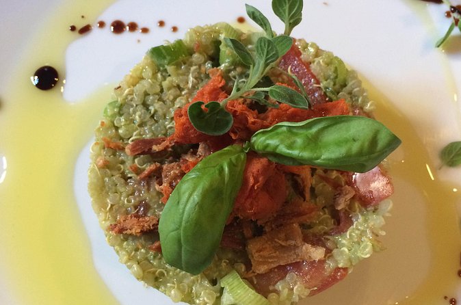 Semi private Pasta Class Vegetarian Organic - Sitting down to eat what you made