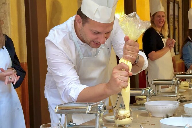 Siena: Pasta and Tiramisu Small Group Cooking Class with Wine - Tiramisu is included, but expect assembly more than pastry school