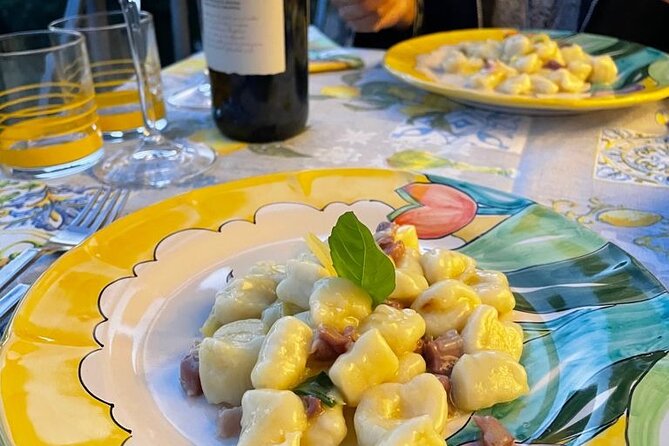 Small-Group Cooking Class in Positano: Gnocchi, Tiramisù & Drinks - Lunch or dinner around the family table