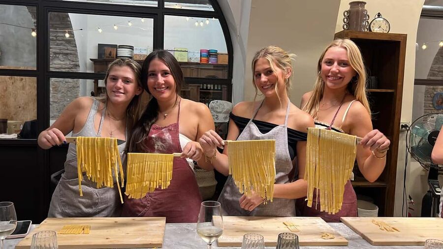Super Fun Pasta and Gelato Cooking Class by the Vatican - Making pasta from scratch near the Vatican
